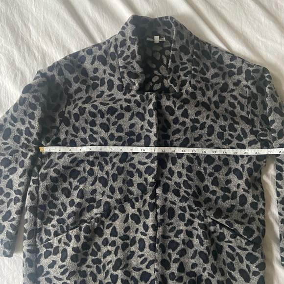 EUC Jade Melody Tam Leopard Overcoat, grey and blue, L - Picture 6 of 10